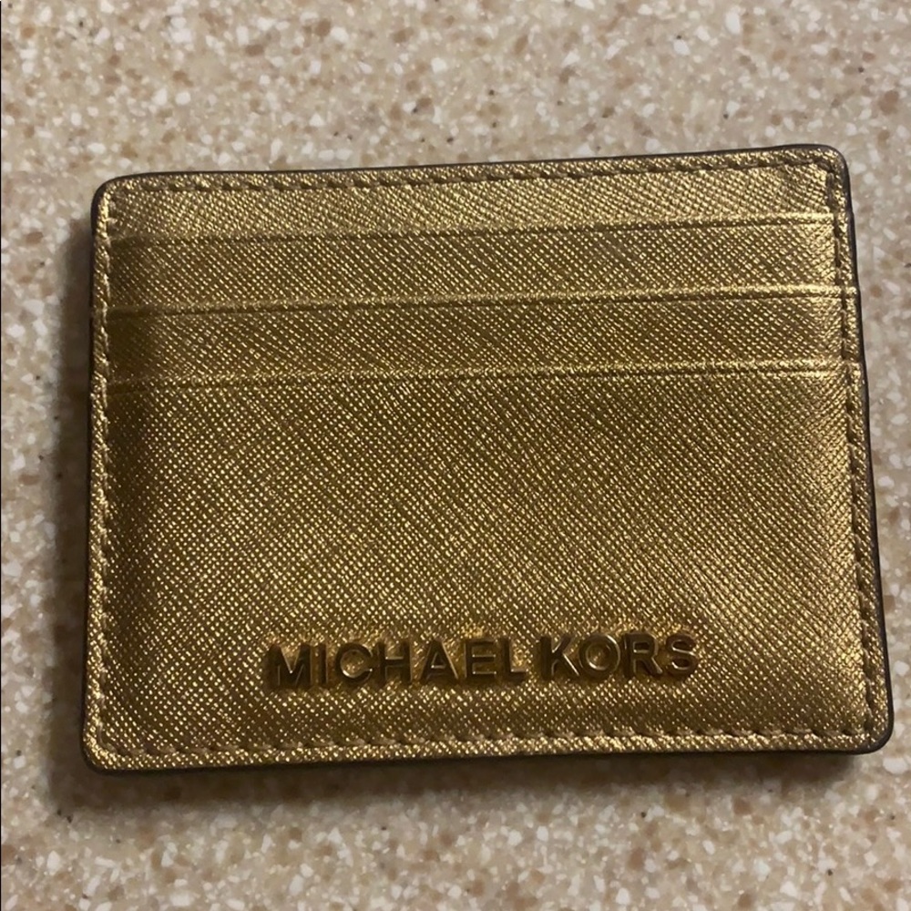Michael Kors Gold Mini Wallet